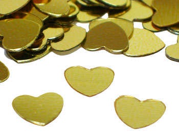 Heart Confetti, Gold Available by the Pound or Packet